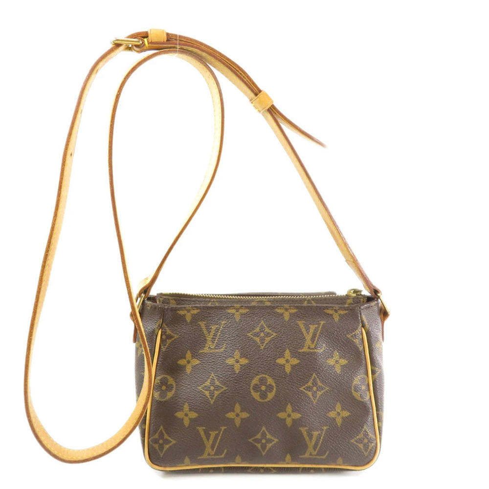 Louis Vuitton Canvas Monogram Bag Vivacite Shoulder Brown